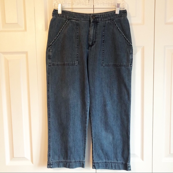 Woolrich Medium Wash Blue Denim Jean Capris Size 4 - Picture 1 of 14